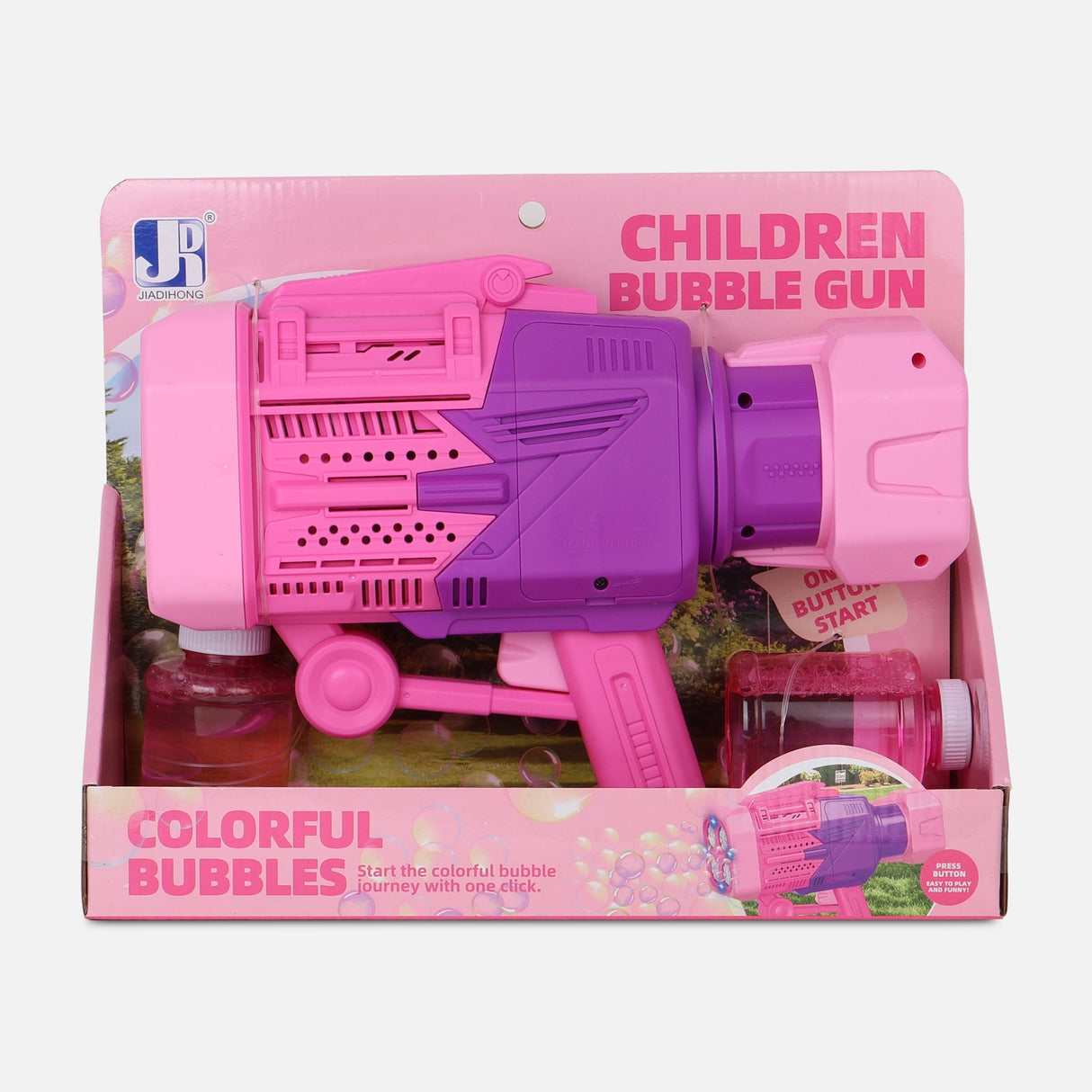 32 HOLES ELECTRIC BUBBLE GUN WITH LIGHT TOY