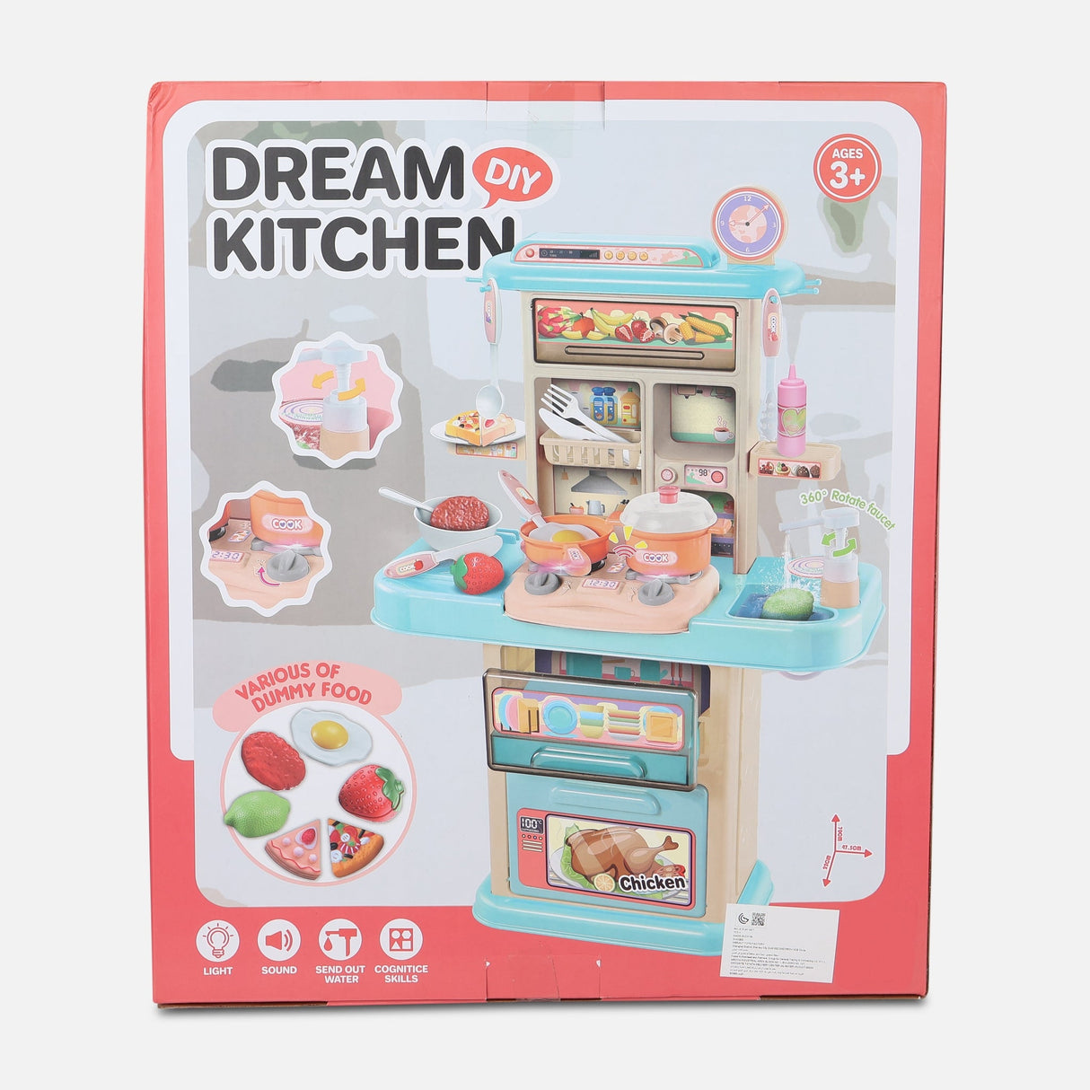 LARGE DINING TABLE - PINK +20 PIECES