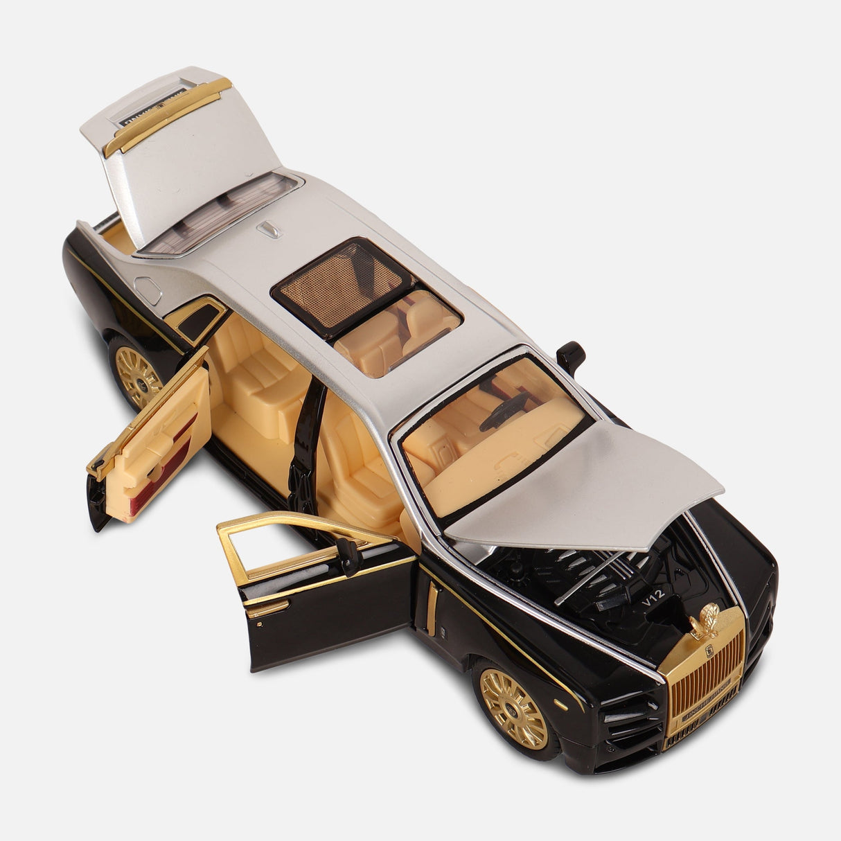 Rolls Royce Phantom Die Cast Toy Car With 7 Opening Parts And Lights