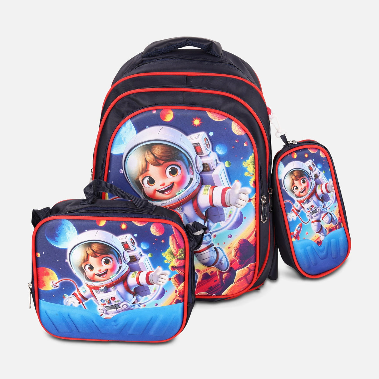 School Trolley Bag Set 3 Pcs Wih Led