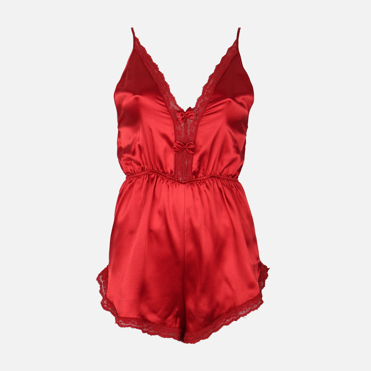 Ladies Satin Short Pyjama Romper