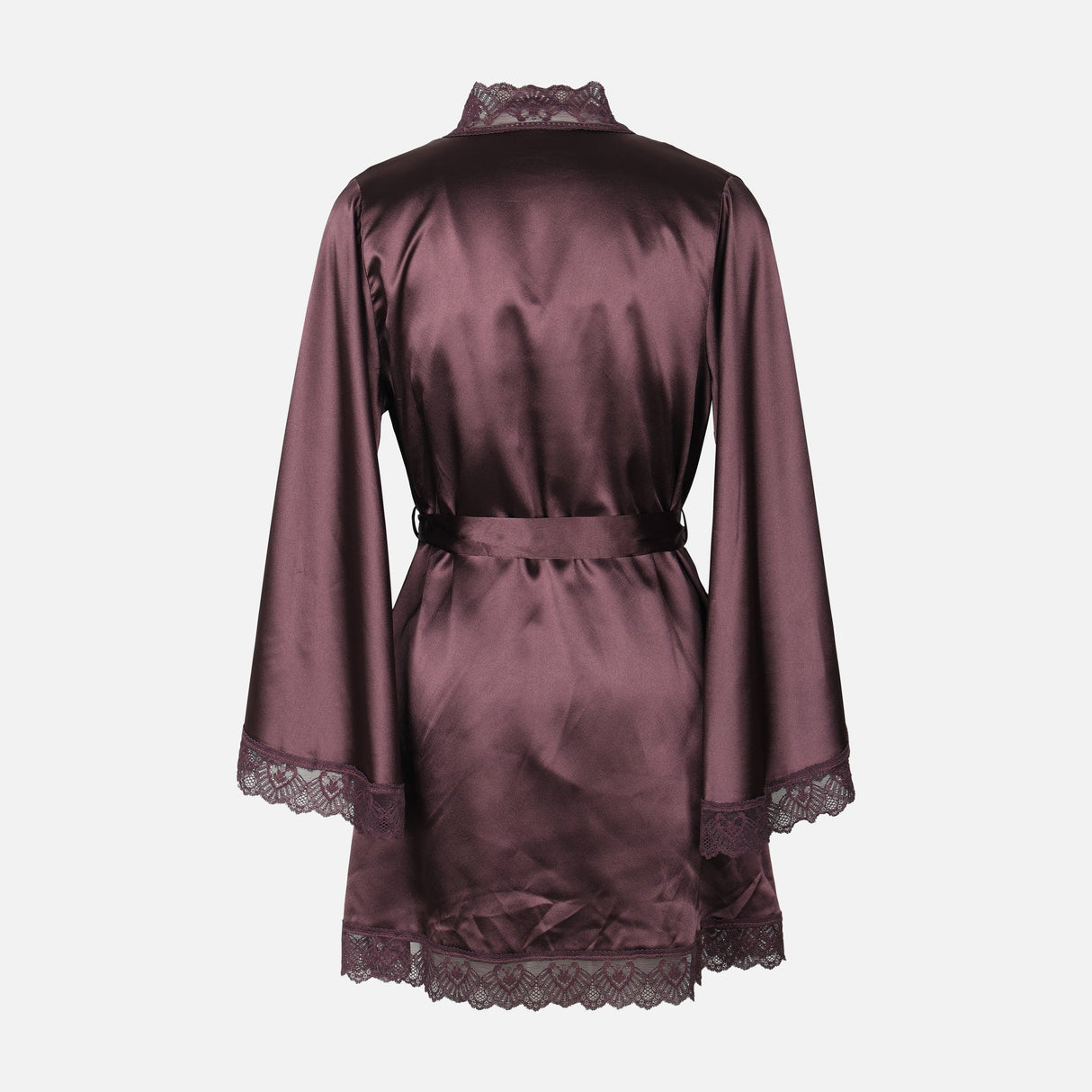 Ladies Satin Midi Night Gown And Robe Set