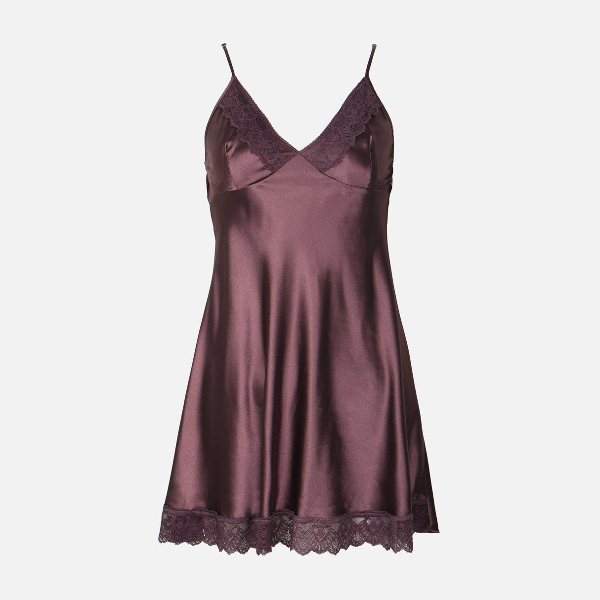Ladies Satin Midi Night Gown And Robe Set