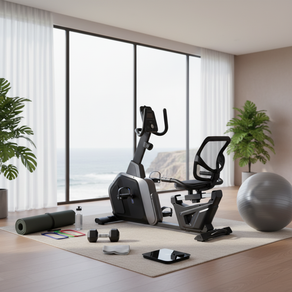 Recumbent Exercise Bike – Comfortable Home Fitness Cardio Machine