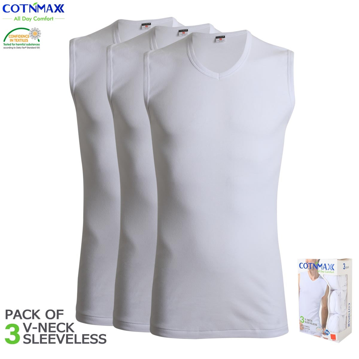 MEN T-SHRT V/N S/L 3 PIECES CTM199