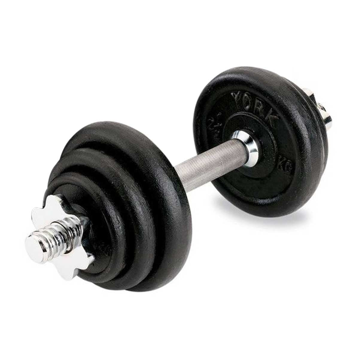 BLACK PAINTED DUMBBELL 1 PIECE SET (15KG)