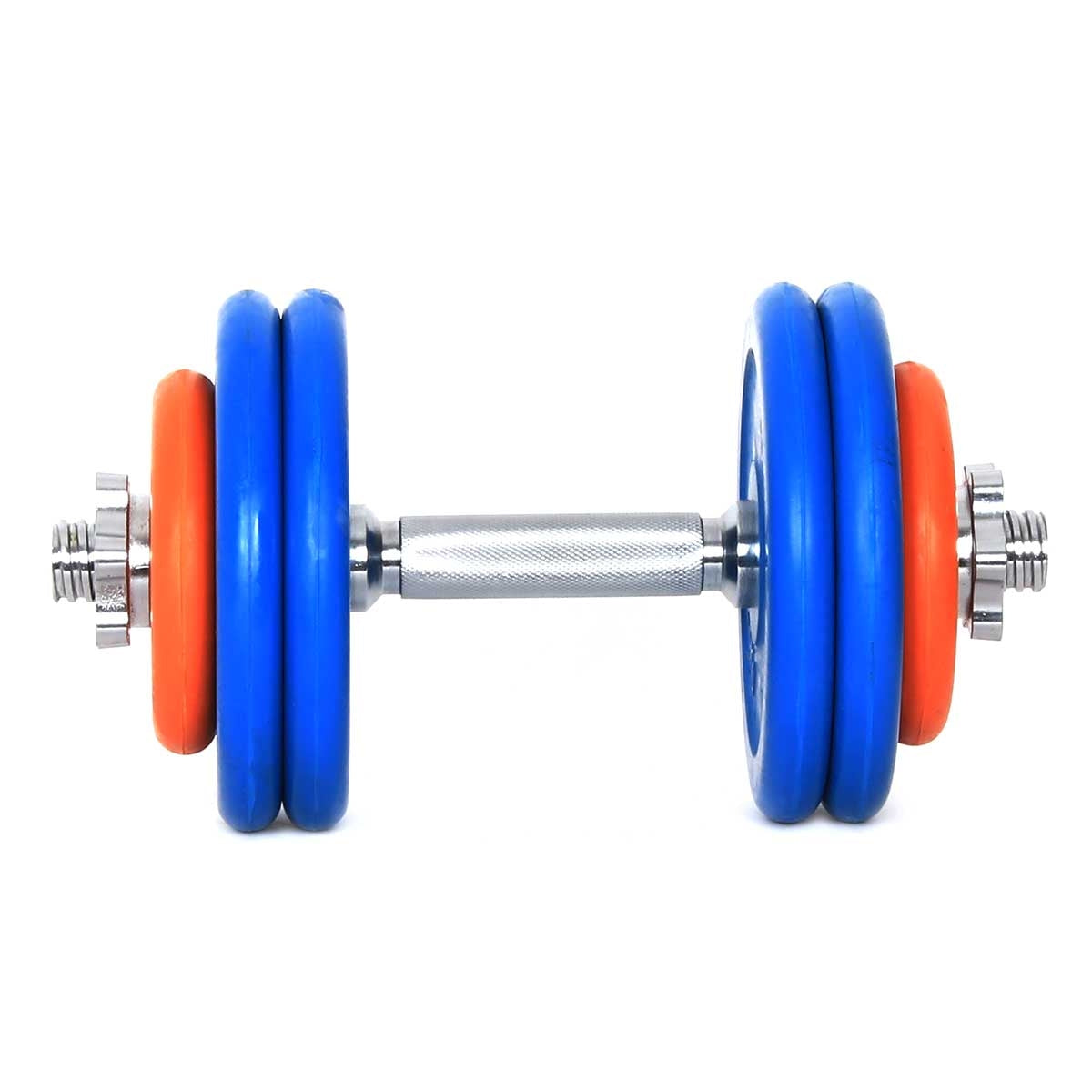 دامبيل الورابر طقم قطعة واحده متعدد الالوبإجمالي وزن 15 كجم