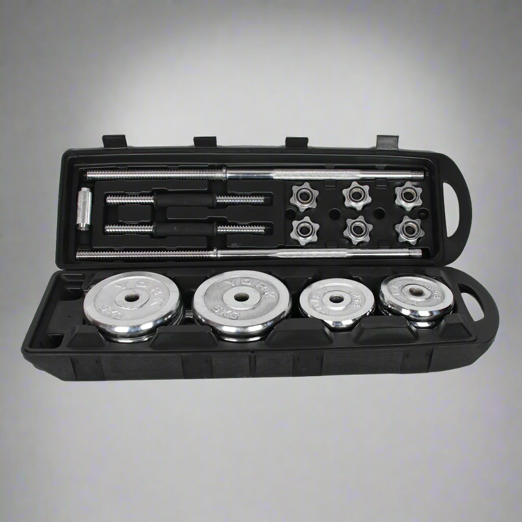 SET SILVER DUMBBELL SET 50KG