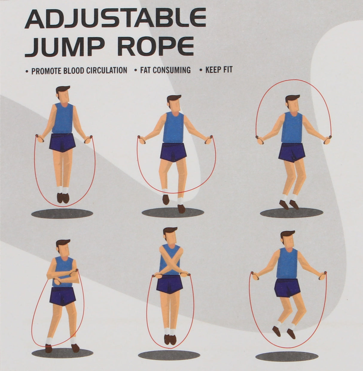 Adj PVC Jump Rope W/BEARING-9 ft
