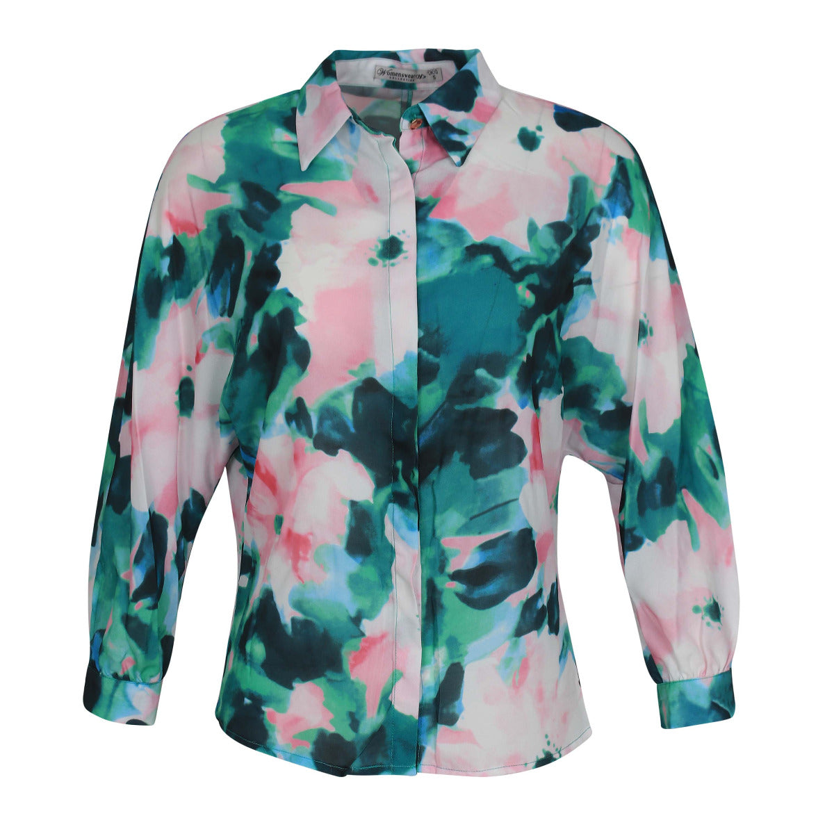 LADIES WOVEN PRINTED LONG SLEEVES SHIRT
