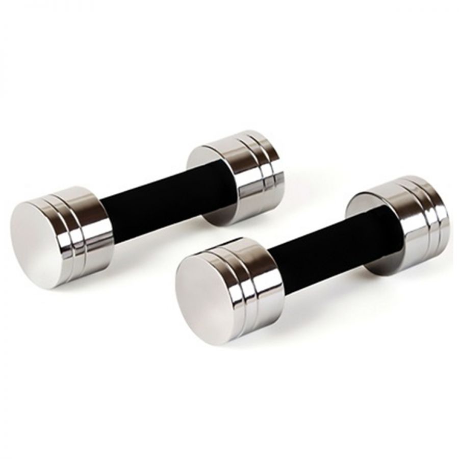 CHROME PAIR DUMBBELL WITH FOAM HANDLE