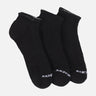 UNISEX TERRY QUARTER CREW SOCKS 3 PAIRS