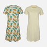 LADIES COTTON SHORT SLEEVE SLEEP DRESS SET (2 PACK)