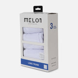 MEN EXTRA LONG TRUNK WHITE 3 PIECES