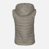 LADIES BASIC PUFFER GILET WITH HOOD