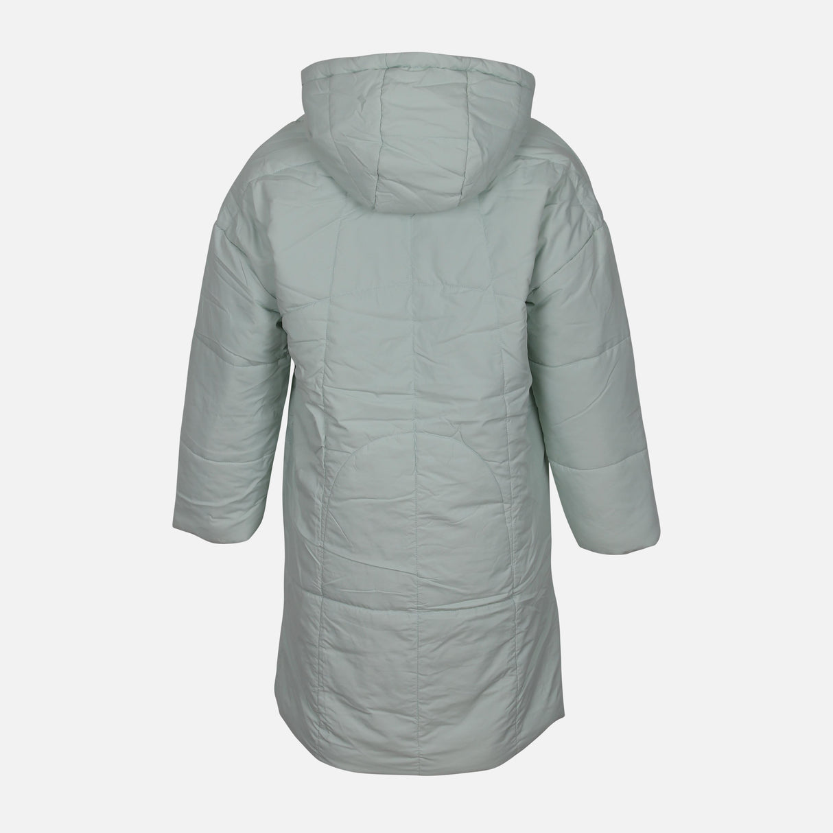 LADIES LONG PUFFER JACKET WITH HOOD