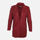 جاكيت نسائي بأكمام طويلة من الجلد الصناعي