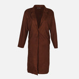 LADIES LONG SLEEVE SUEDE COAT