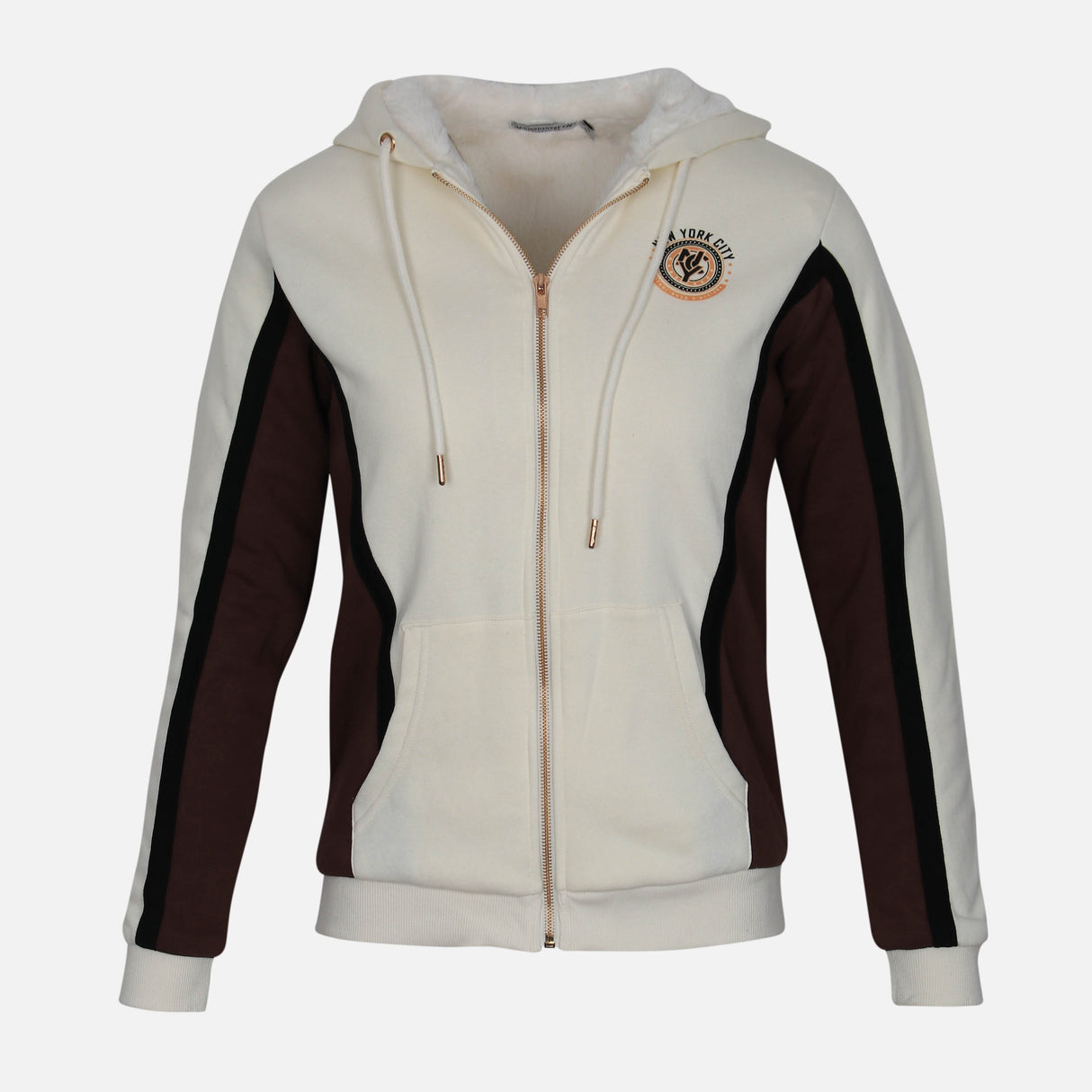 LADIES FUR LINED FULLZIPPER HOODIE