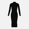 LADIES LONG SLEEVE RIBBED LONG DRESS