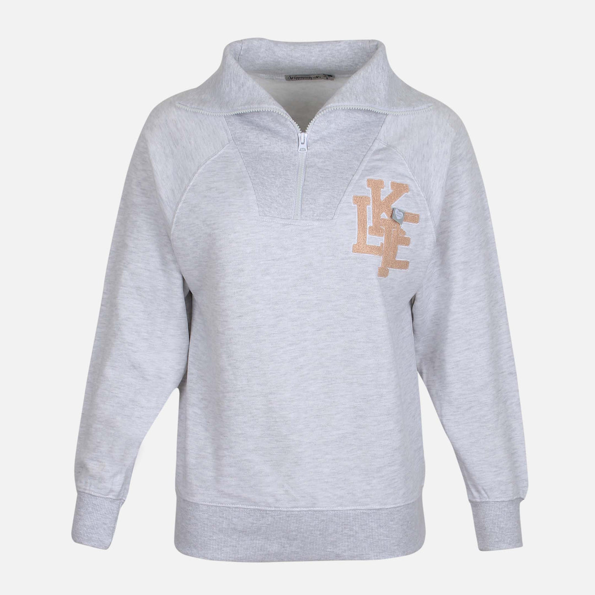 LADIES TERRY QUARTER ZIP SWEATSHIRT