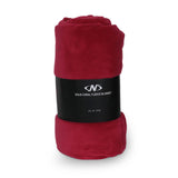 SOLID COLOR CORAL FLEECE BLANKET MAROON 220*240 CM