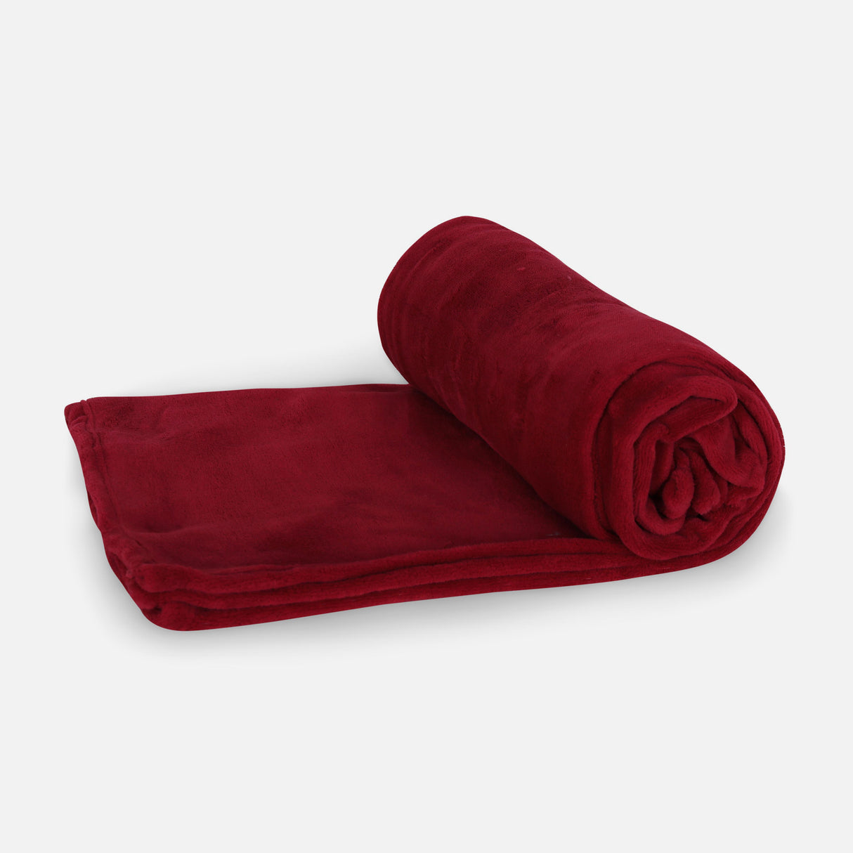 SOLID COLOR CORAL FLEECE BLANKET MAROON 220*240 CM