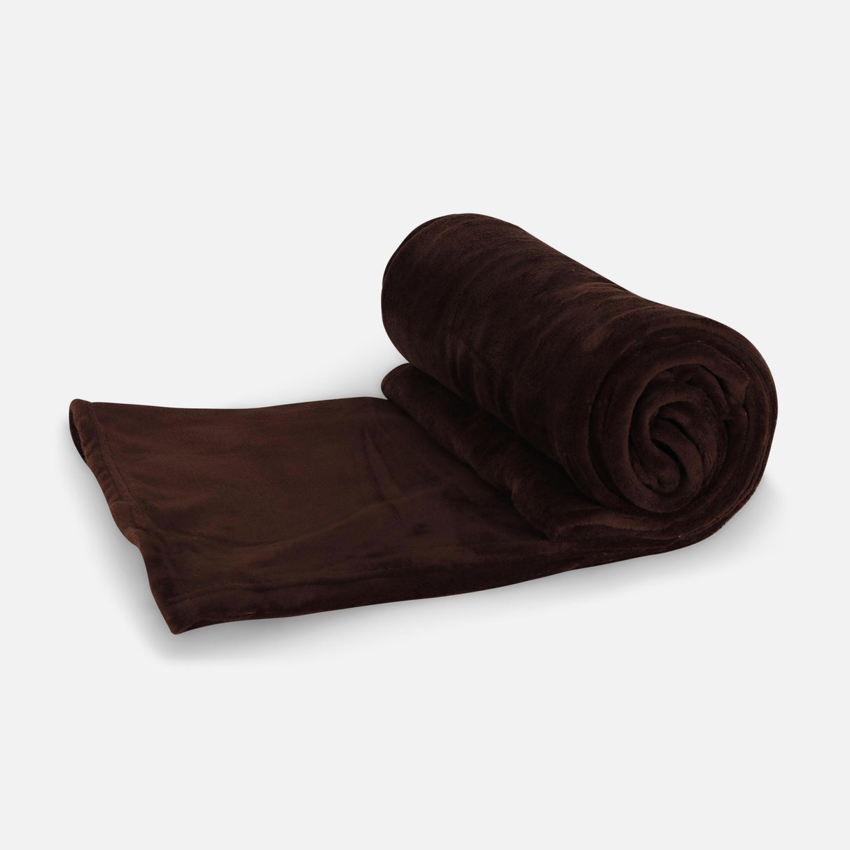 SOLID COLOR CORAL FLEECE BLANKET BROWN 200*220 CM