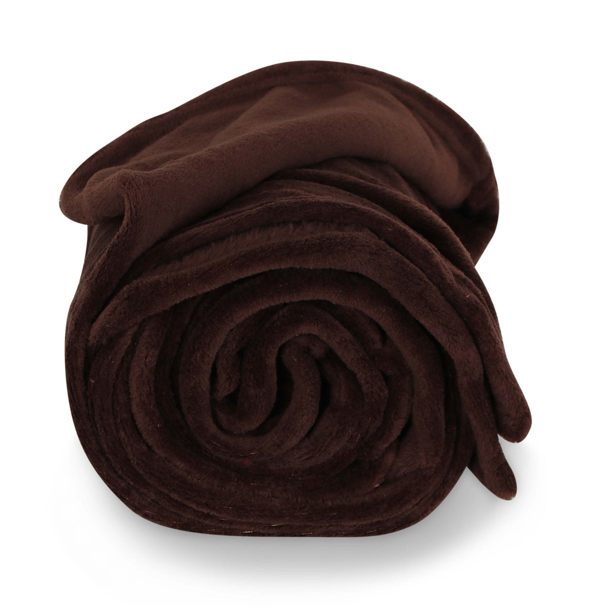 SOLID COLOR CORAL FLEECE BLANKET BROWN 200*220 CM