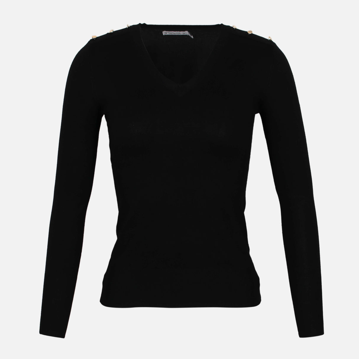 LADIES BASIC SWEATER V NECK