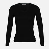 LADIES BASIC SWEATER V NECK