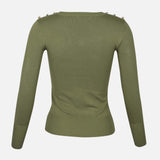 LADIES BASIC SWEATER V NECK