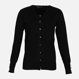 LADIES BASIC CARDIGAN CREWNECK