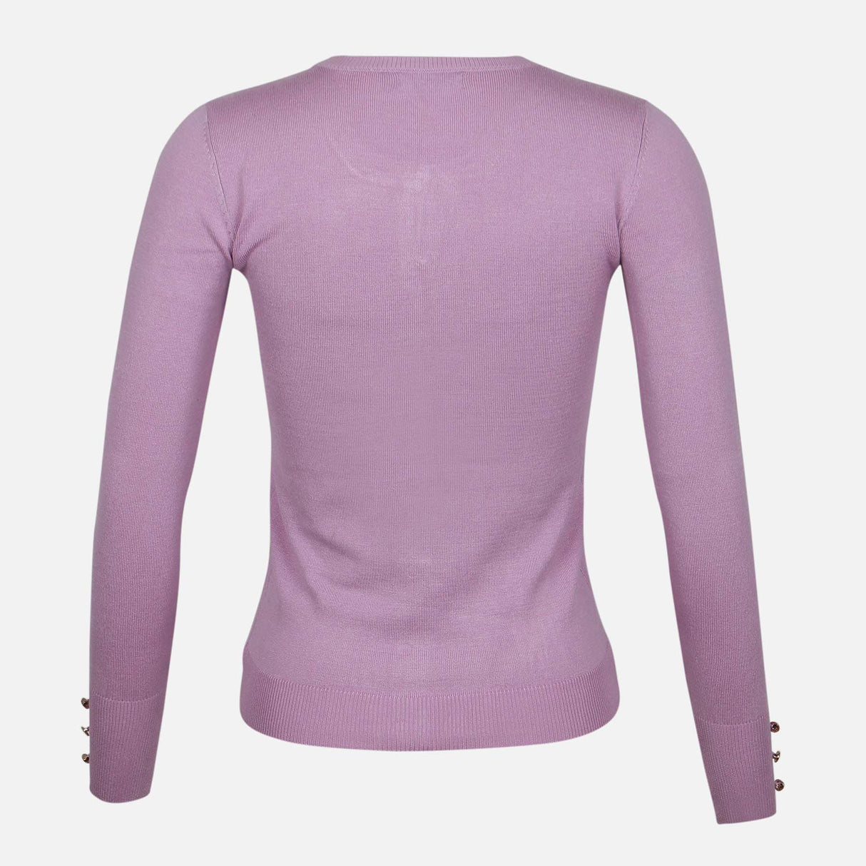 LADIES BASIC CARDIGAN CREWNECK