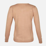 LADIES BASIC CARDIGAN CREWNECK