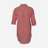 N LADIES COTTON CHECKED LONG SHIRT