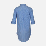 N LADIES COTTON STRIP LONG SHIRT