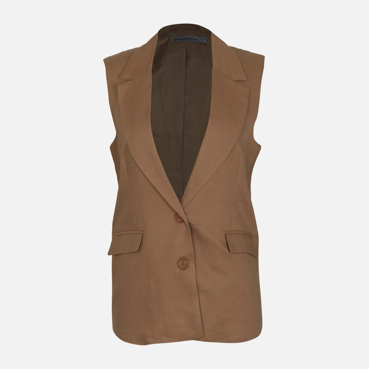 LADIES LINEN BLEND BLAZER VEST