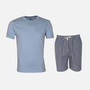 Men Pajama Set Short (Woven Short + Basic Tee)