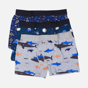 BOYS PRINTED BOXER 3 PIECES
