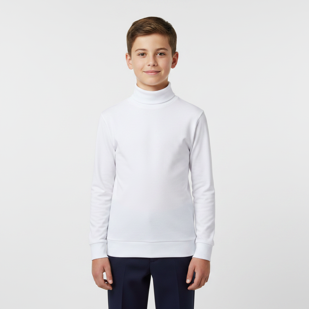 Boys Turtle Neck Long Sleeve T-Shirt