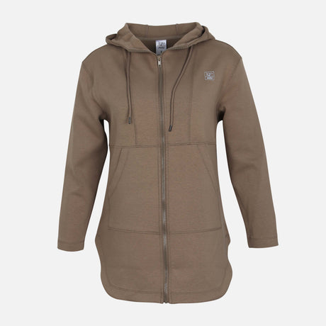 WOMEN LONG FULL-ZIP HOODIE