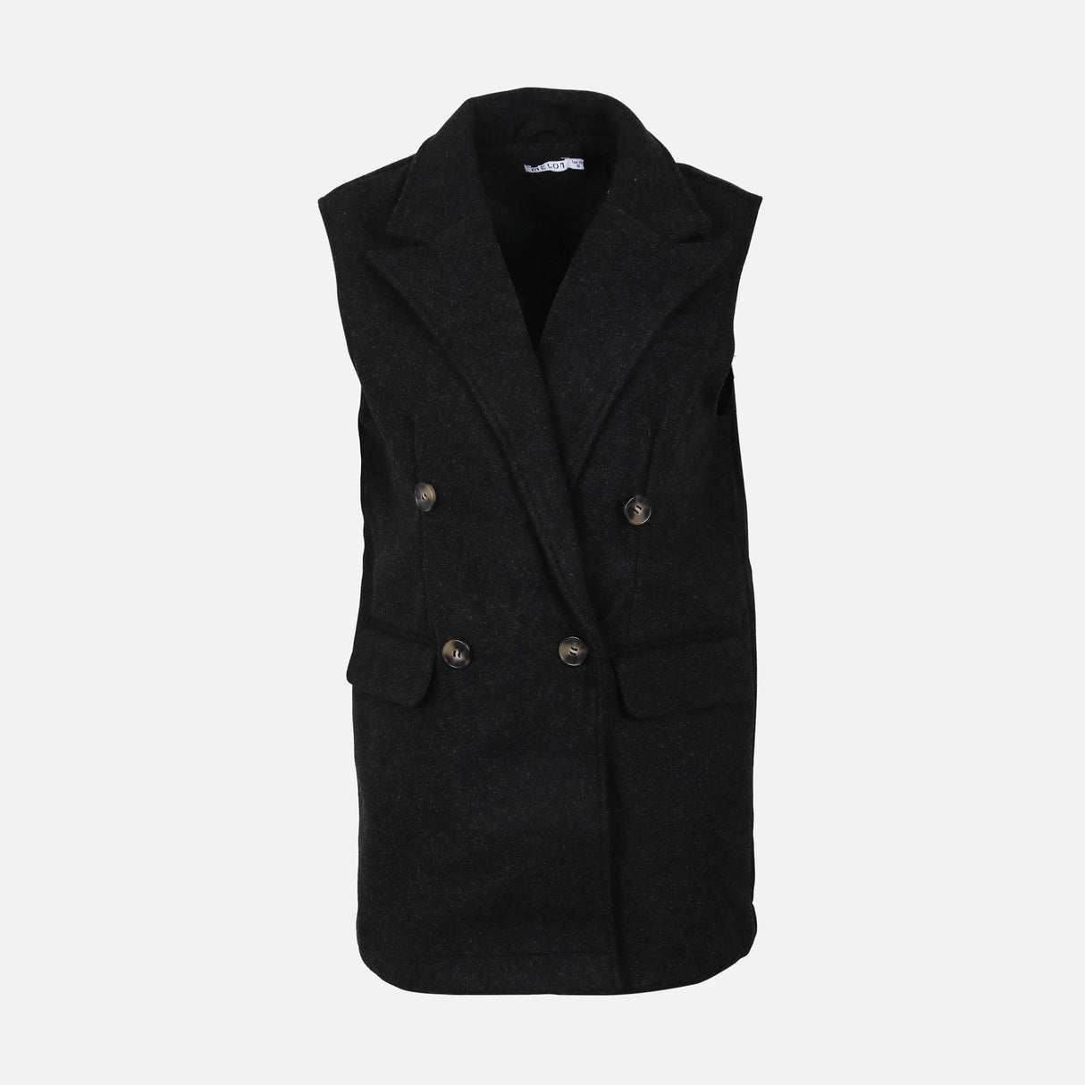 WOMEN SLEEVELESS WOOL VEST COAT