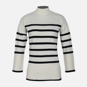 WOMEN STRIPED LONG SWEATER