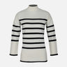 WOMEN STRIPED LONG SWEATER