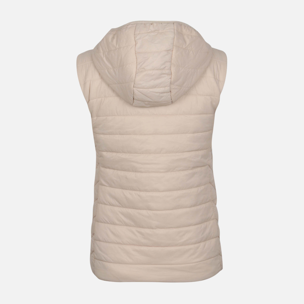 WOMEN BASIC PUFFER GILET WITH HOOD