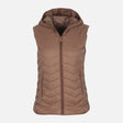 WOMEN BASIC PUFFER GILET WITH HOOD