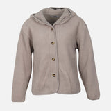 WOMEN SHERPA HOODED JACKET