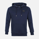 MEN SOLID FLEECE HOODED PULLOVER 