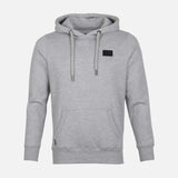 MEN SOLID FLEECE HOODED PULLOVER 